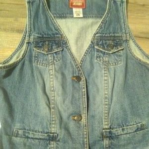 Guess jean vest X large